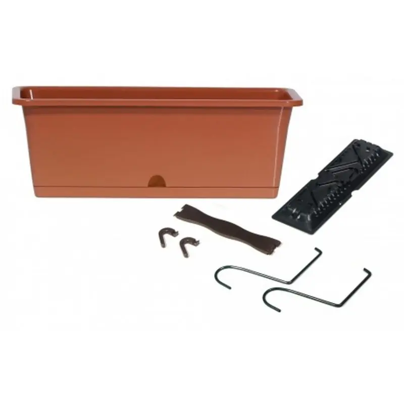Prosperplast CAMELIA W Blumenkasten mit Untersetzer 40,2x17x14,3cm terracotta DCM400W-R624 Begrenztes Angebot