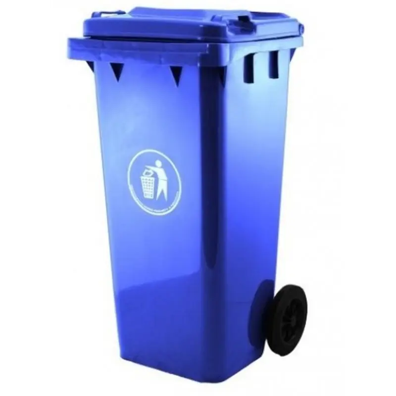 G21 Mülltonne 120 Liter, blau Zertifiziert