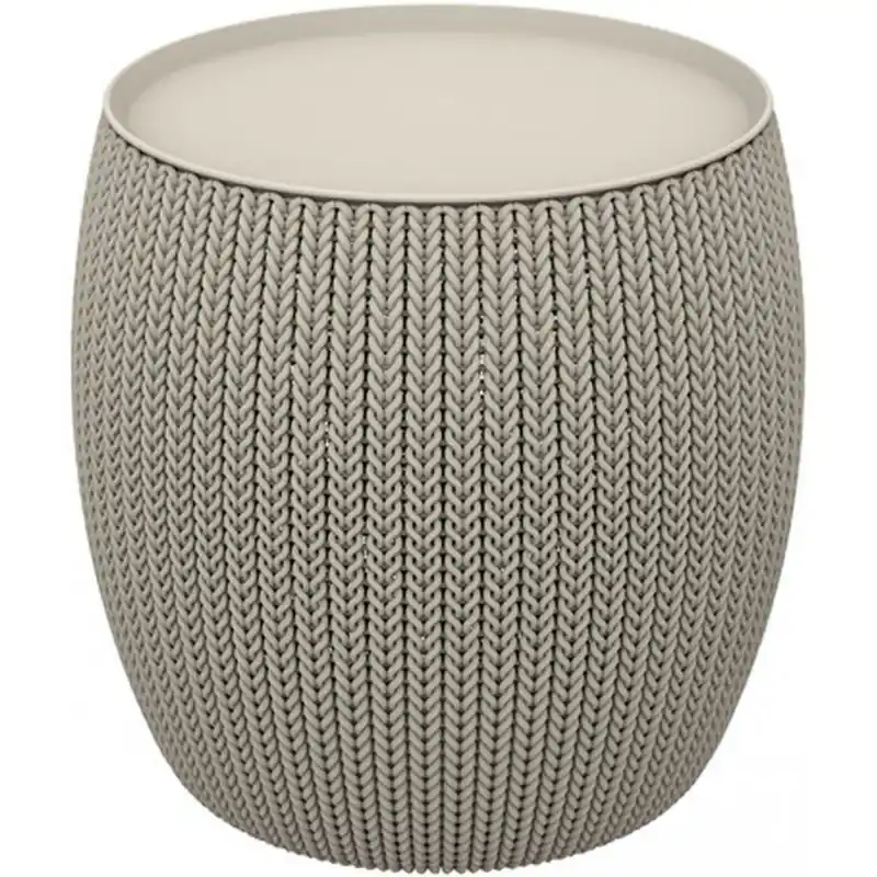 Rabatt KETER KNIT Tisch mit Stauraum, 40,6 x 40,6 x 41,4 cm, beige 17203083
