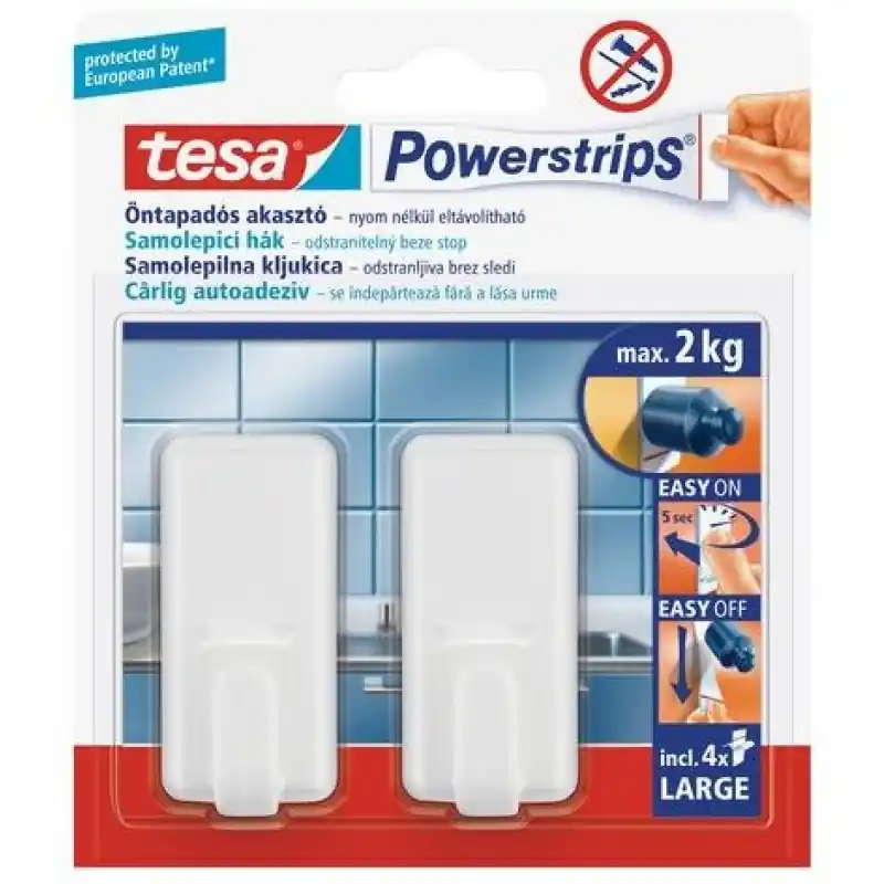 TESA Powerstrips® Haken Large Classic weiß 58010-44 Jetzt Kaufen