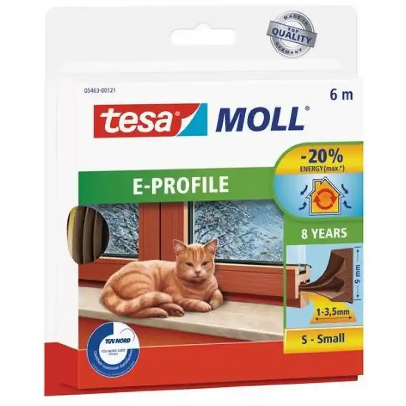 Tesamoll® E-Profil Gummidichtung braun 6 m 05463-121 Expressversand