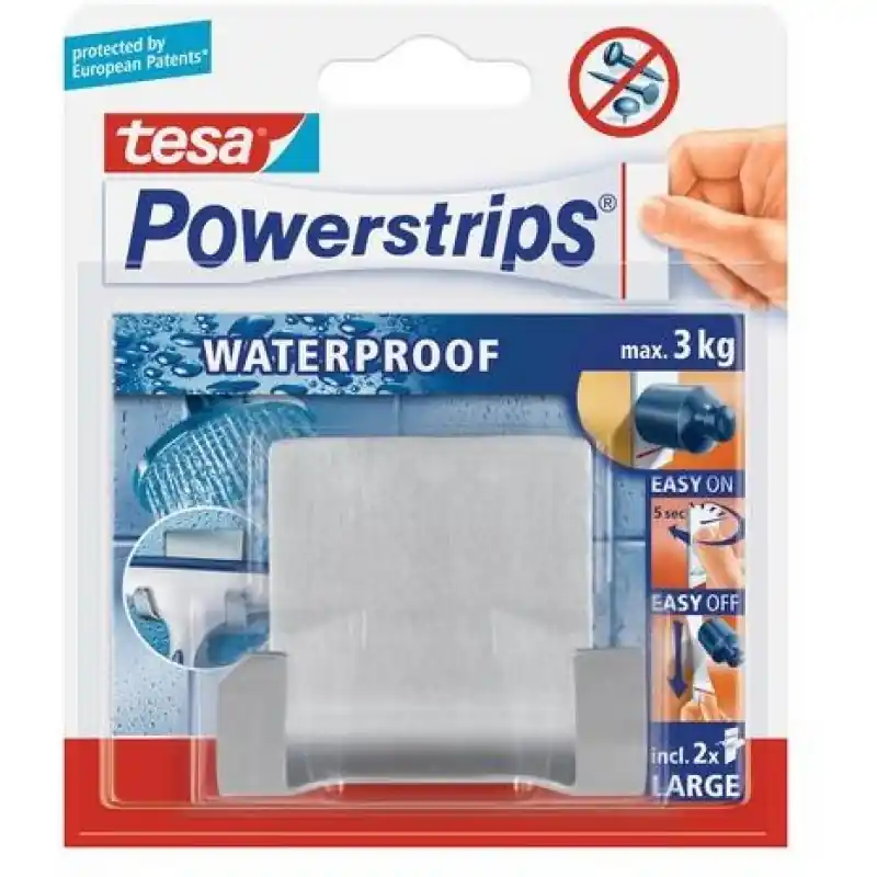 Sofort Bestellen TESA Powerstrips® Waterproof Duohaken Zoom, Metall 59710