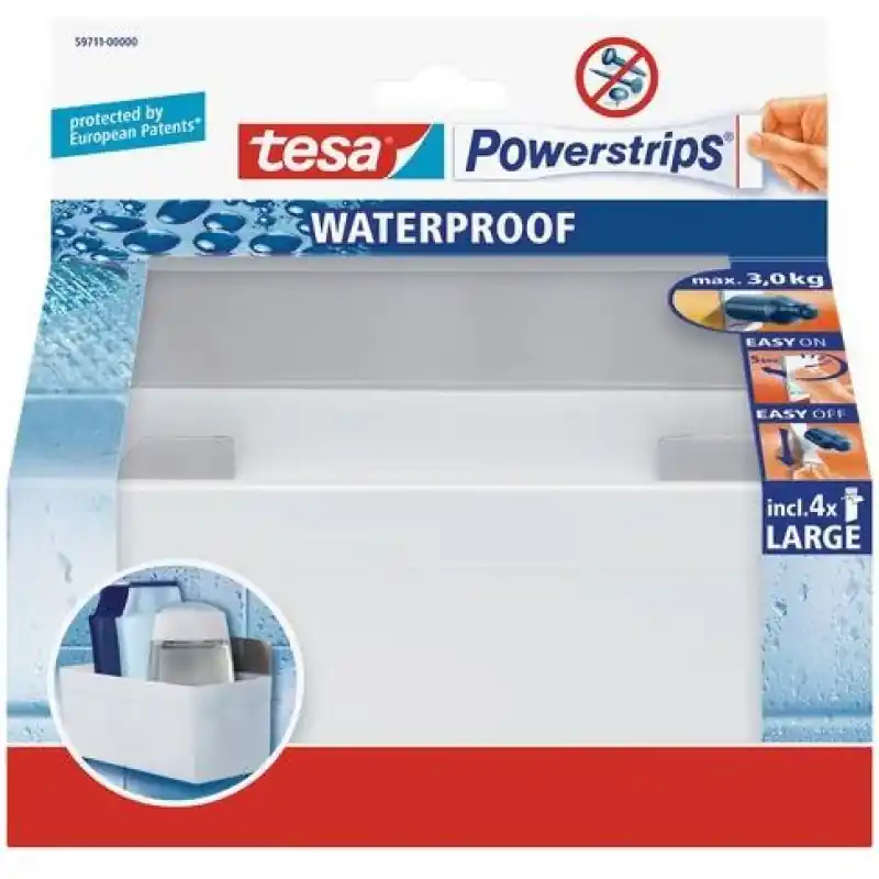 Top-Seller TESA Powerstrips® Waterproof Regal Zoom, Metall 59711
