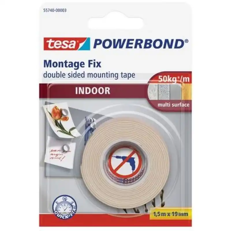 Wochenendangebot TESA Powerbond® INDOOR Montageklebeband weiß 55740