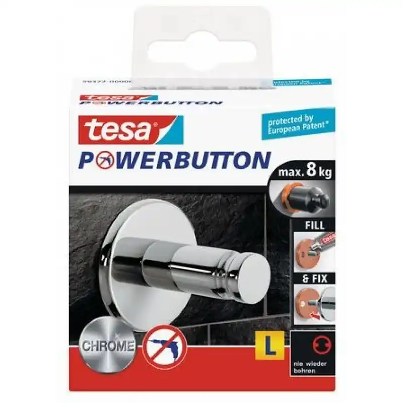 Expressversand TESA Powerbutton Universal Large Haken 59322