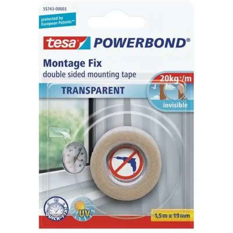 TESA Powerbond® TRANSPARENT beidseitig 55743 Wochenendangebot