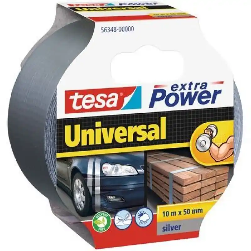 TESA extra Power® Universal Gewebeband Folienband silber 56348 Schnäppchen