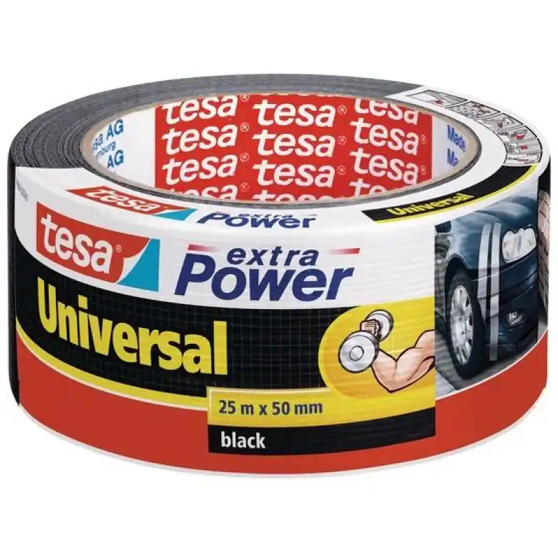 TESA extra Power® Universal Gewebeband Folienband schwarz 25m x 50mm 56388 Preiswert