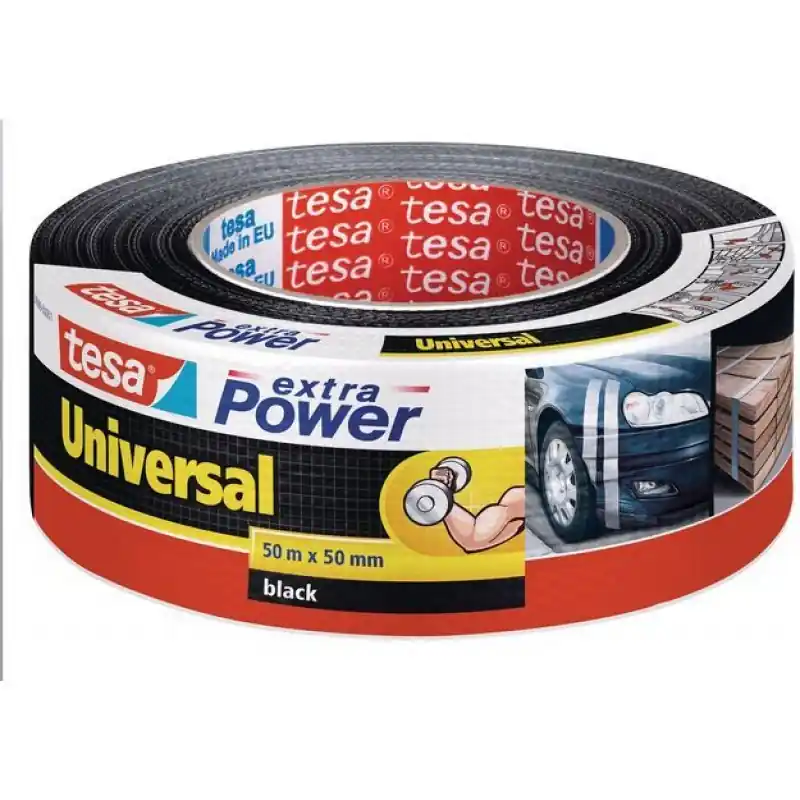 Top-Angebot TESA extra Power® Universal Gewebeband Folienband schwarz 50m x 50mm 56389