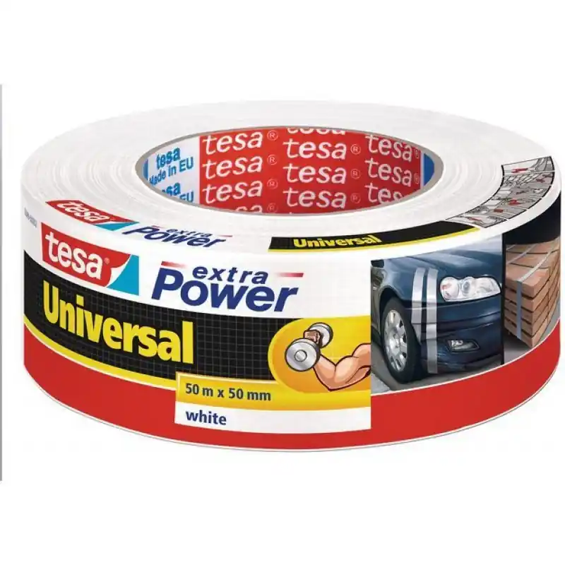 TESA extra Power® Universal Gewebeband Folienband weiß 50m x 50mm 56389 Sonderangebot