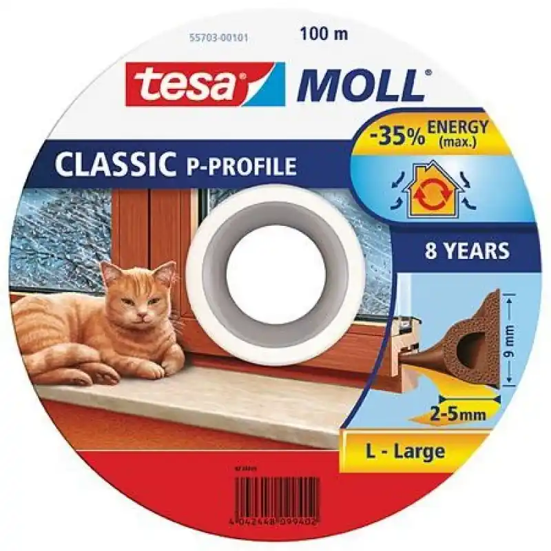 Neu Im Sortiment Tesamoll® P-Profil Gummidichtung braun 100 m