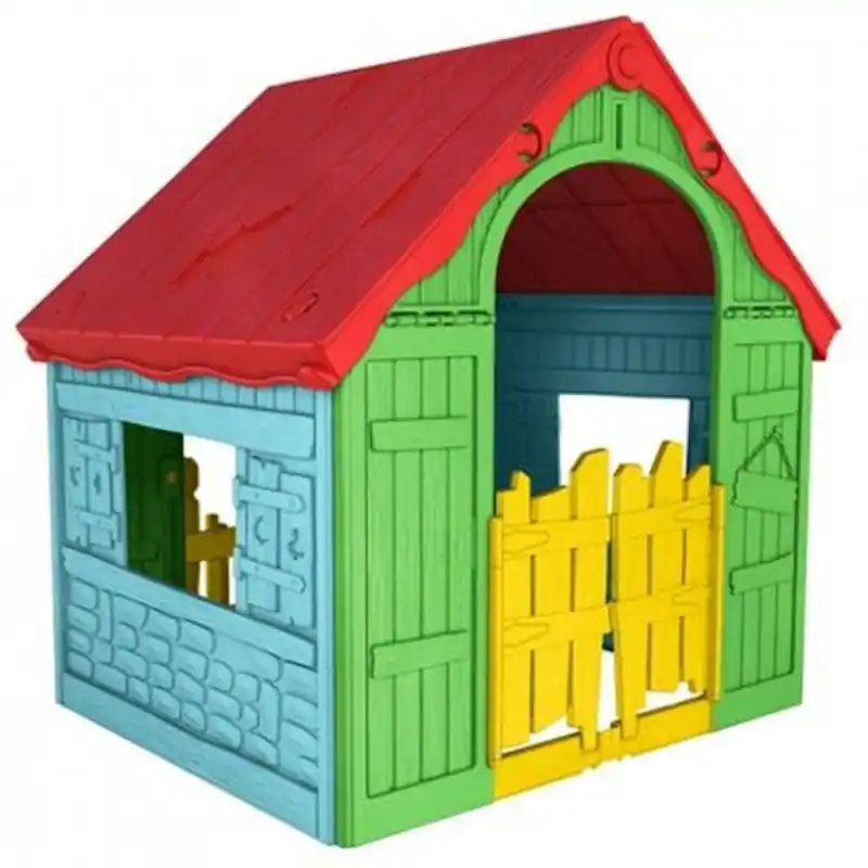 KETER FOLDABLE PLAYHOUSE Spielhaus, gelb/rot/blau 17202656 Meistverkauft