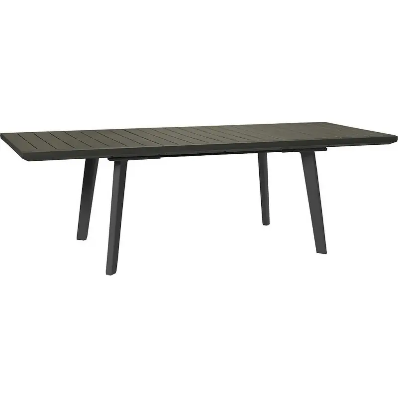 KETER HARMONY Gartentisch ausziehbar 162 x 100 x 74 cm, anthrazit/braun-grau 17202278 Schnäppchen