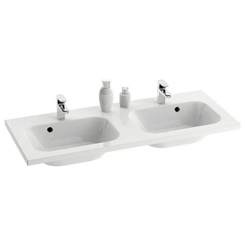 RAVAK CHROME 1200 Doppelwaschbecken mit Löchern für Wasserhähne XJG01112000 Begrenztes Angebot