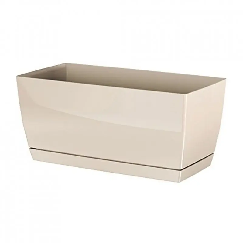 Preis Gesenkt Prosperplast COUBI Blumenkasten mit Untersetzer 24x12x11cm creme DUPP240-CY728