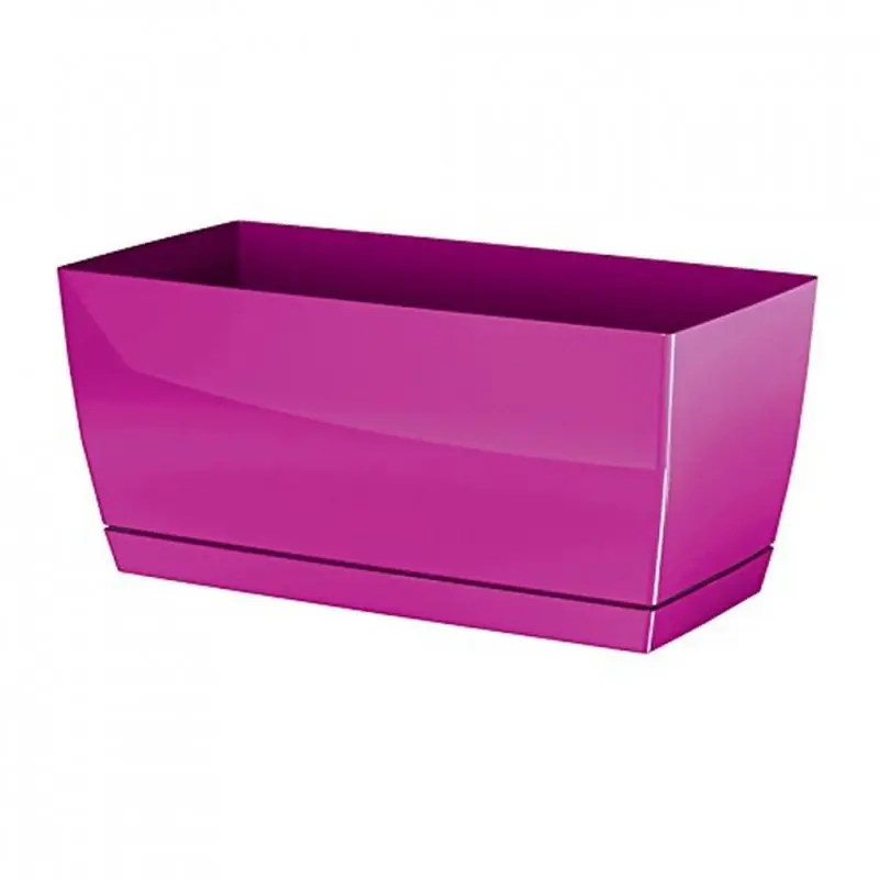 Mega-Angebot COUBI Blumenkasten mit Untersetzer 24x12x11cm, 2,5l, Fuchsie-glänzend DUPP240