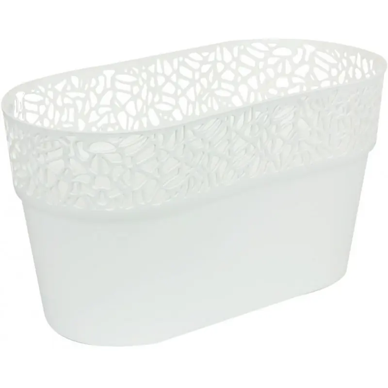 Top-Preis Prosperplast Naturo Blumentopf mit Spitzenoptik 28 cm weiß DNAT275