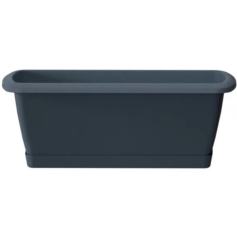 Meistverkauft Prosperplast RESPANA SET Blumenkasten mit Untersetzer 39,2x18,4x14,5cm anthrazit