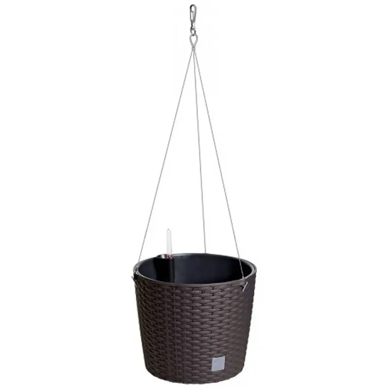 Zertifiziert Prosperplast RATO ROUND W Blumentopf Bewässerungssystem 25,6cm, 6,5l, umbra DRTW260-440U
