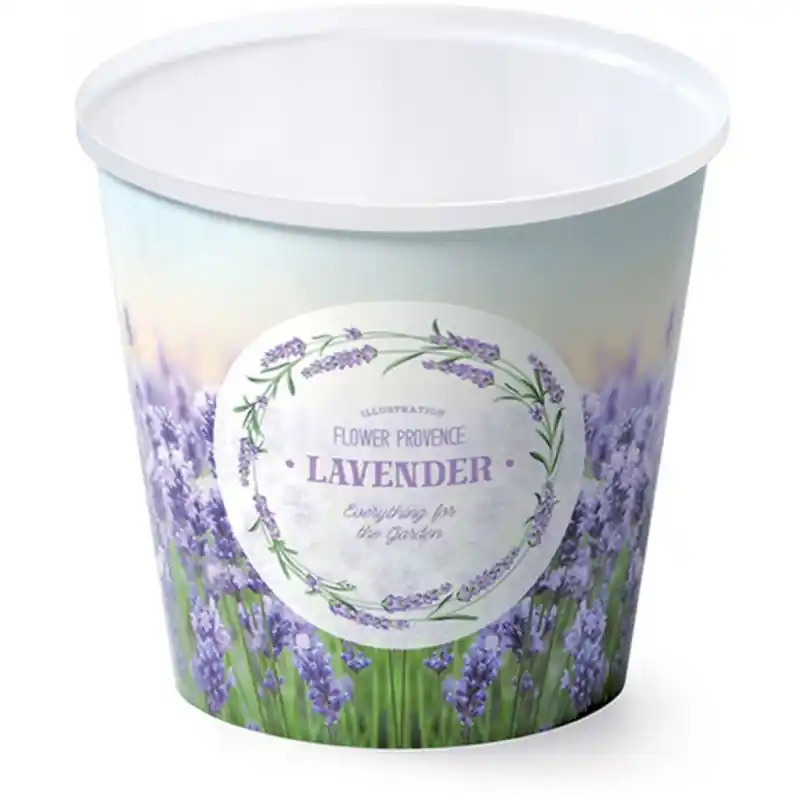 Echt Blumentopf Übertopf IML 13 cm Lavender M2 DMLH130