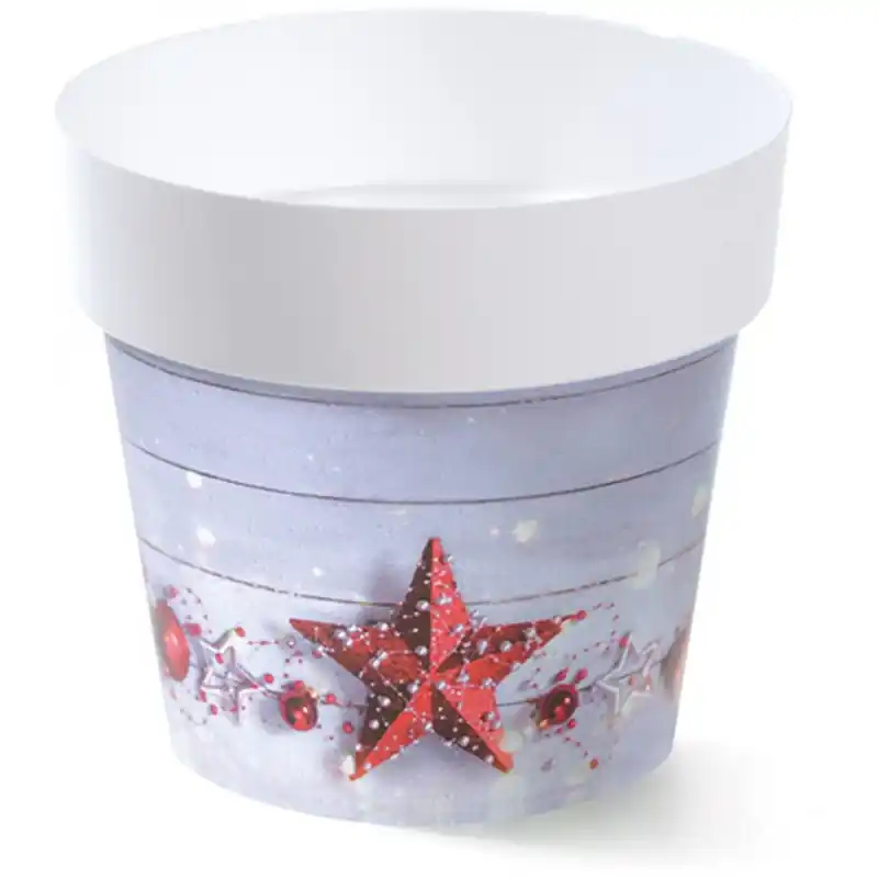 Beliebt PROSPERPLAST Blumentopf Übertopf IML 12 cm mit Wintermotiv S1 DML120