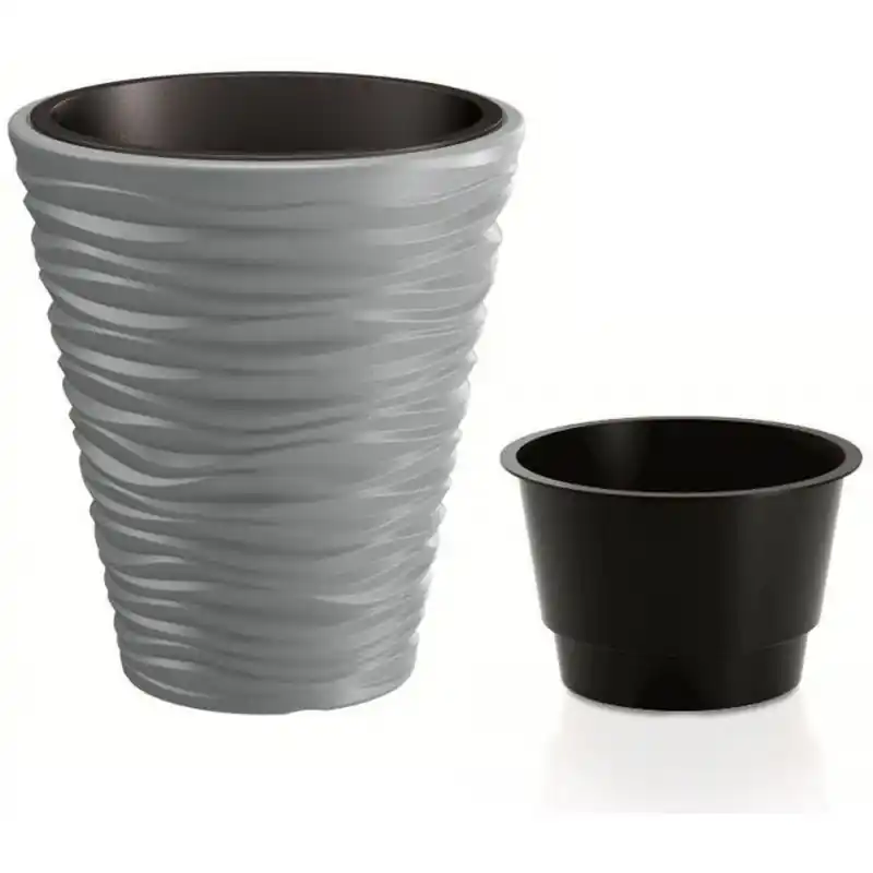 Echt Prosperplast SAND Blumentopf 38,8cm, 37l, steingrau DBSA400-4O5U