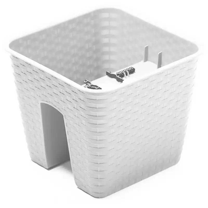 Super-Preis PROSPERPLAST RATOLLA Reling Blumenkasten 27,2 x 27,2 x 22,5cm weiß DRLB280