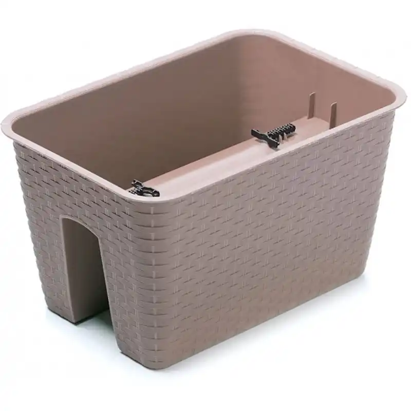 Knallerangebot PROSPERPLAST RATOLLA Reling Blumenkasten 39,6 x 27,2 x 22,5 cm mocca DRLB400