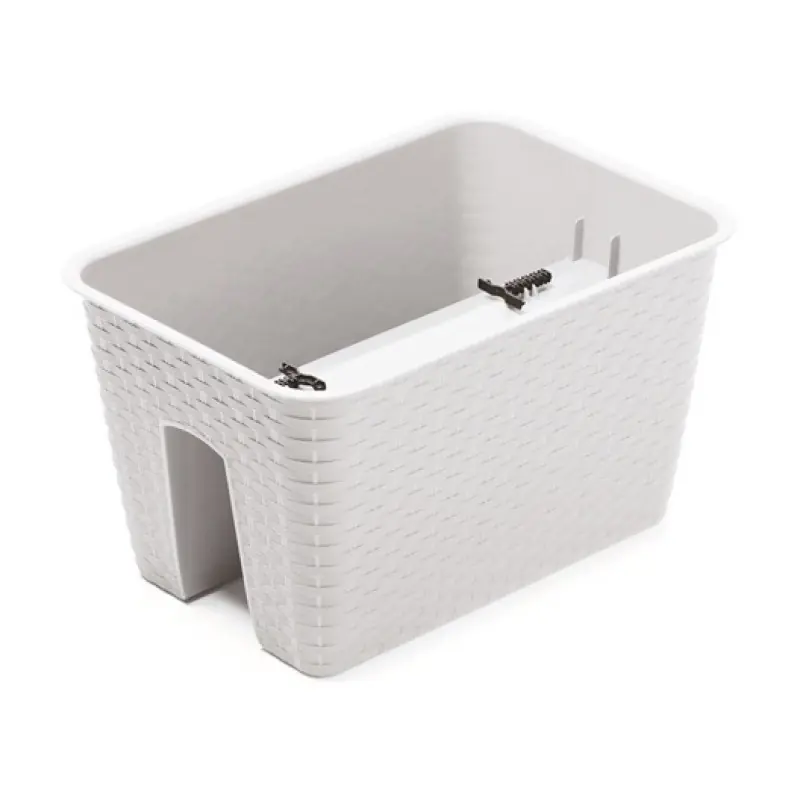 PROSPERPLAST RATOLLA Reling Blumenkasten 39,6 x 27,2 x 22,5 cm weiß DRLB400 Neu Im Sortiment