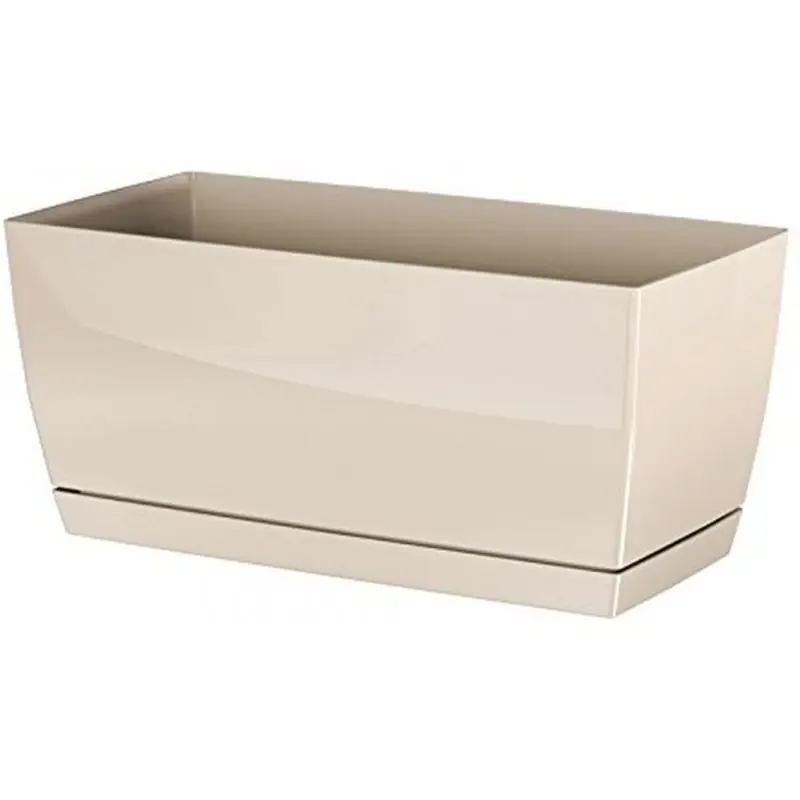 Sale Prosperplast COUBI Blumenkasten mit Untersetzer 39x19x18,2cm creme DUPP400-CY728