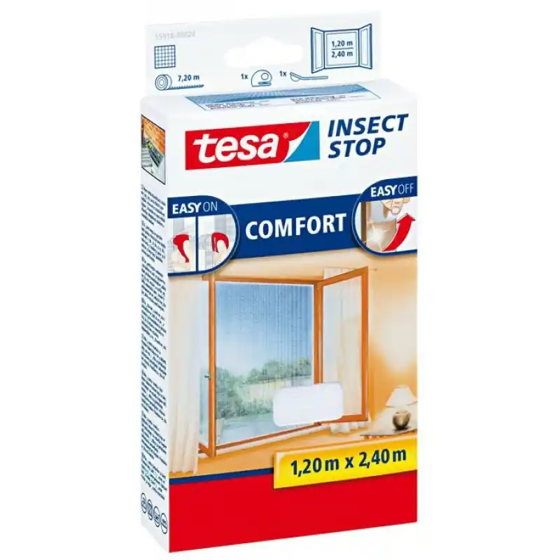 TESA Insect Stop Fliegengitter COMFORT für bodentiefe Fenster, weiß 55918-20 Direktkauf