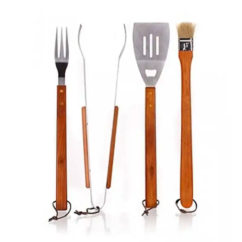 HAPPY GREEN BBQ-Set 4-teilig aus Holz 5012065 Expressversand