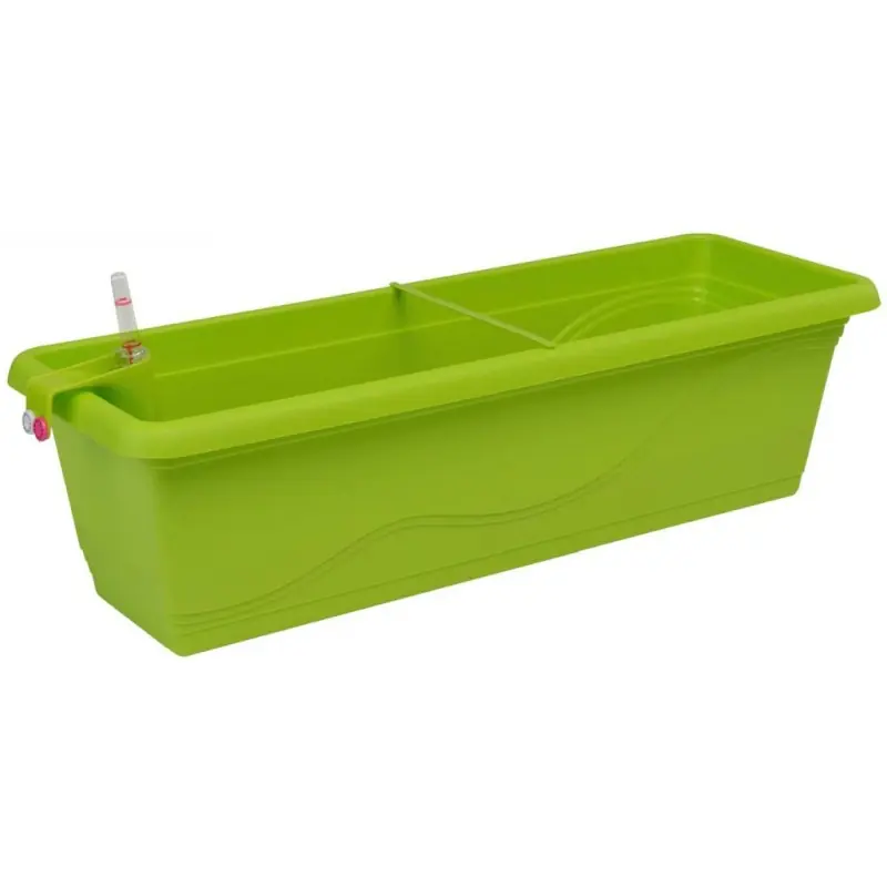 Zertifiziert PLASTKON Bewässerungssystem Blumenkasten Smart System Extra Line 60 cm erbsengrün
