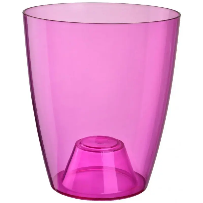 PLASTKON Orchideentopf Ornella 13 cm transparent fuchsie, 4111498023 Günstig