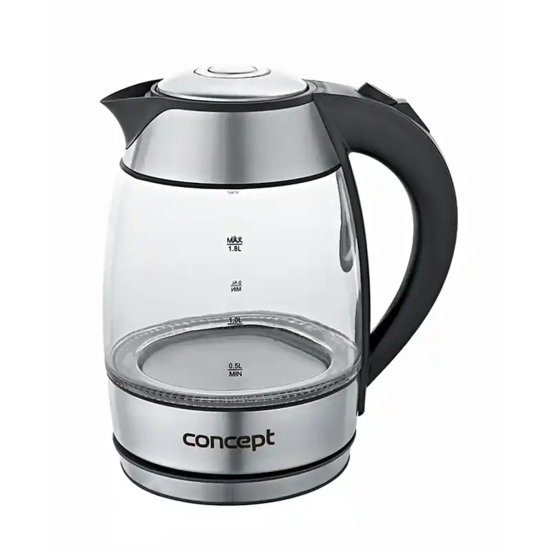 CONCEPT RK-4050 Edelstahl-Glas-Wasserkocher inkl. LED, 1,8 Liter, 2200W, rk4050 Saisonangebot