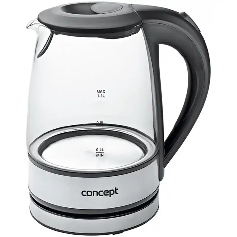 Preiswert CONCEPT RK-4900 Glas-Edelstahl- Wasserkocher 1,2 Liter, 1630W rk4900