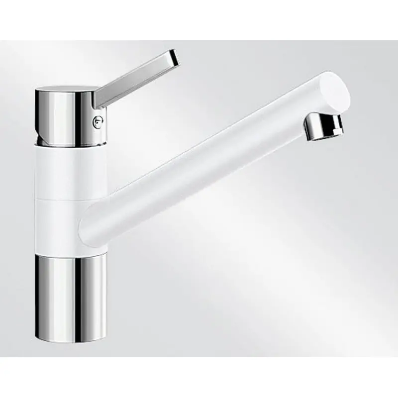 BLANCO TIVO Einhebelmischer Niederdruck SILGRANIT®-Look silgranitweiß/chrom 518418 Zertifiziert