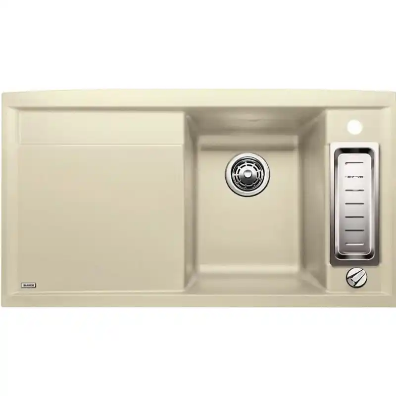 BLANCO AXIA II 5 S SILGRANIT Granitspüle, Becken rechts, weiß 516806 Knallerangebot