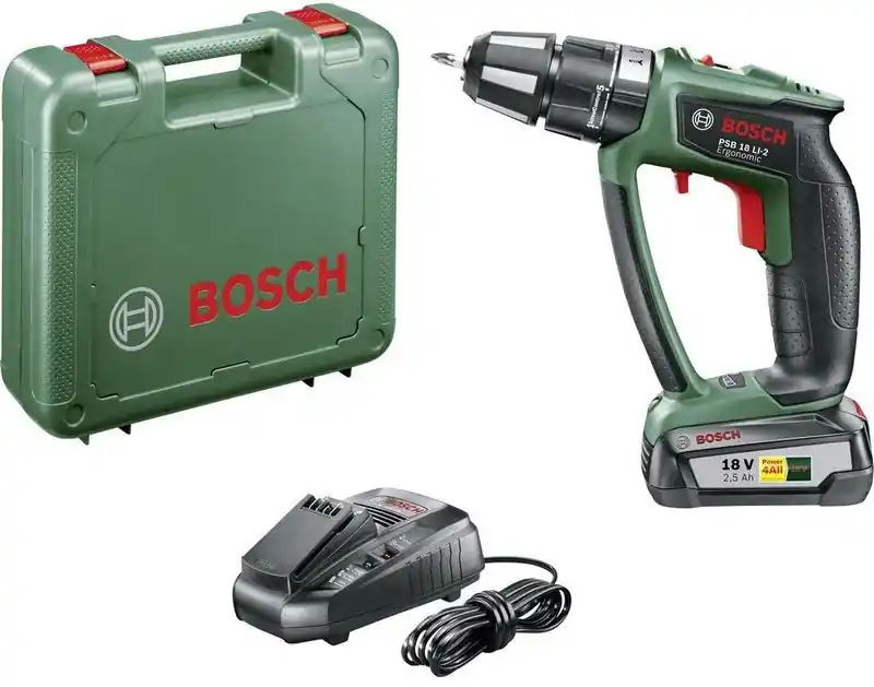 Billig BOSCH PSB 18 LI-2 Ergonomic Akku-Schlagbohrschrauber 06039B0300