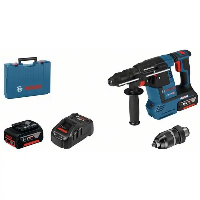 Ausverkauf BOSCH GBH 18V-26 F Akku-Schlagbohrhammer, SDS plus, 2x 18V 6.0Ah, Koffer 0611910003