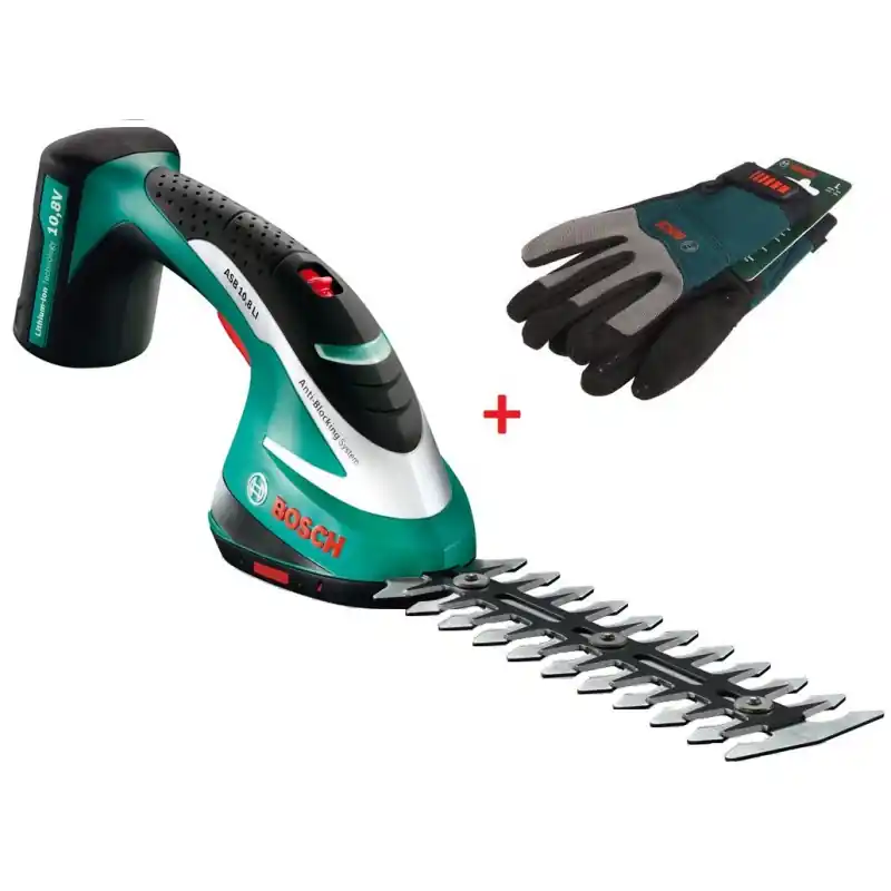 BOSCH ASB 10,8 LI Set Akku-Strauchschere+ Arbeitshandschuhe 0600856304 Beliebt