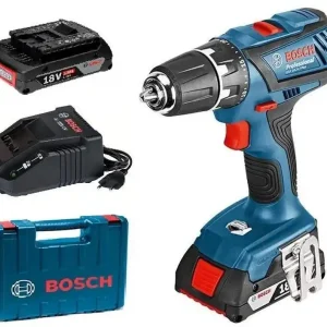 Wochenendangebot BOSCH GSR 18-2-LI Plus Professional Akku-Bohrschrauber 2x4Ah Li-Ion L-BOXX, 06019E6121
