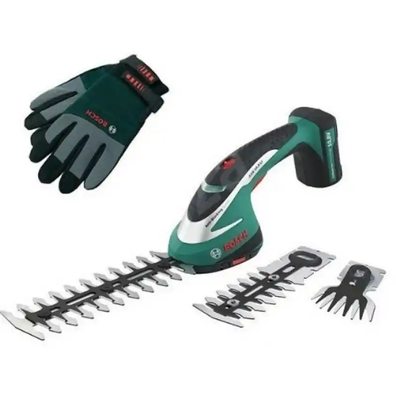 Knallerangebot BOSCH ASB 10.8 LI Akku-Strauch- und -Grasscheren-Set+Gratis Gartenhandschuhe 0600856305