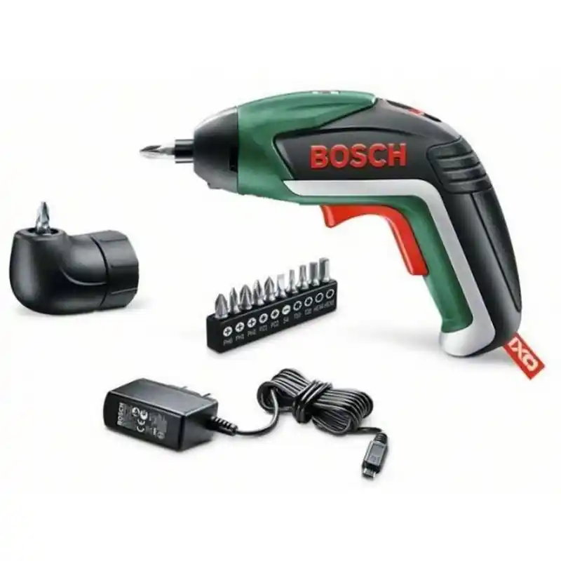 BOSCH IXO Medium Set Akku-Schrauber + Winkel-Aufsatz 06039A8021 Geprüft
