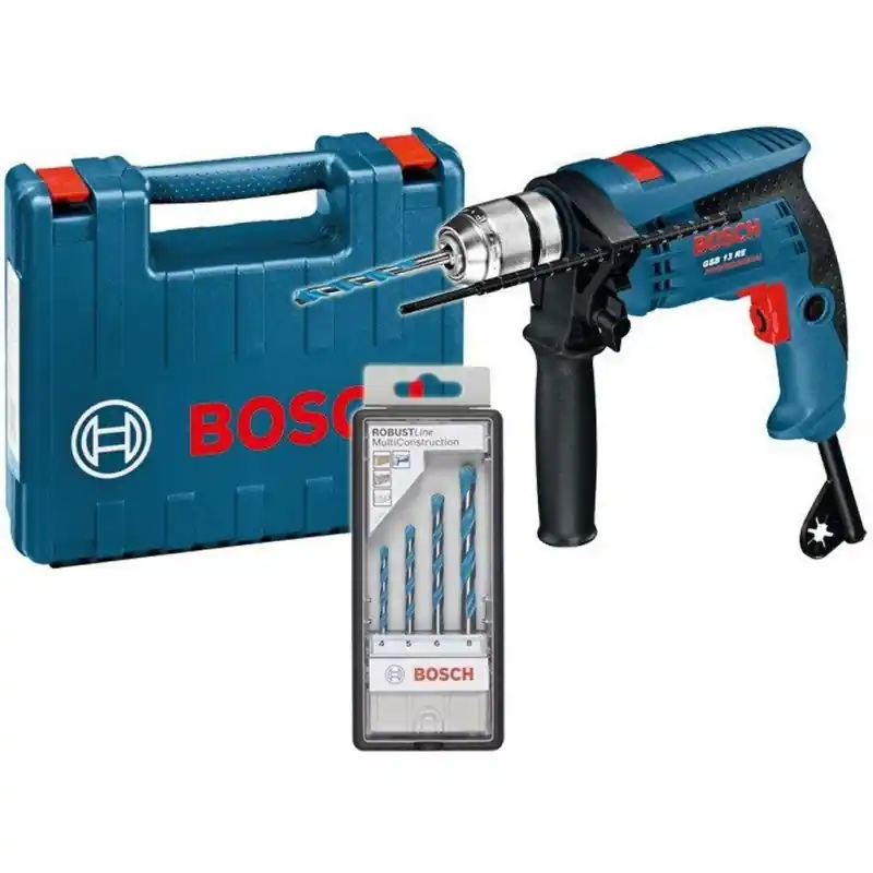 BOSCH GSB 13 RE Schlagbohrmaschine + 4x Robust Line Cyl 9, Koffer 0601217103 Preis Gesenkt
