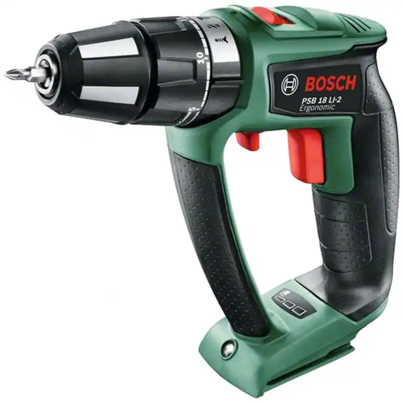 Wochenendangebot BOSCH PSB 18 LI-2 Ergonomic Akku-Schlagbohrschrauber (Solo) 06039B0302