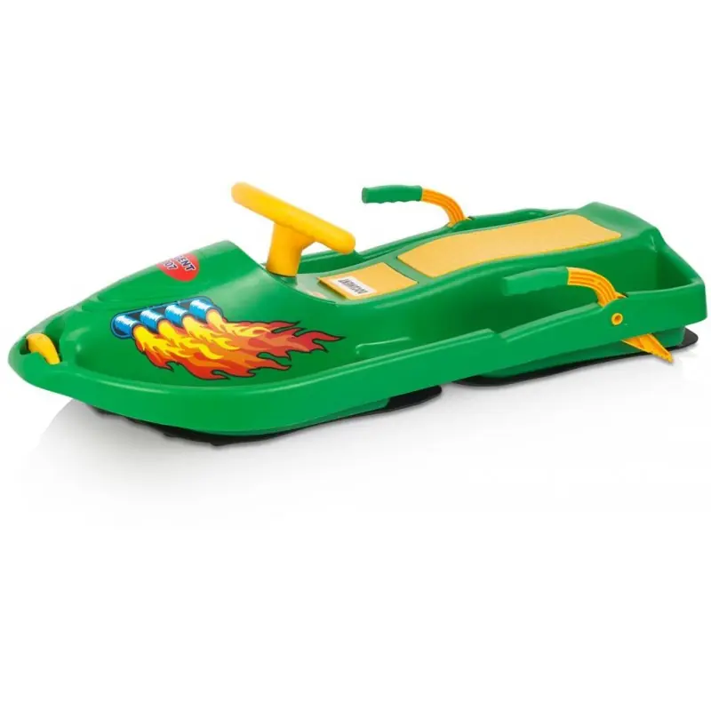 Heißes Angebot PLASTKON Lenkschlitten Rennrodel Snow Boat grün 41106600