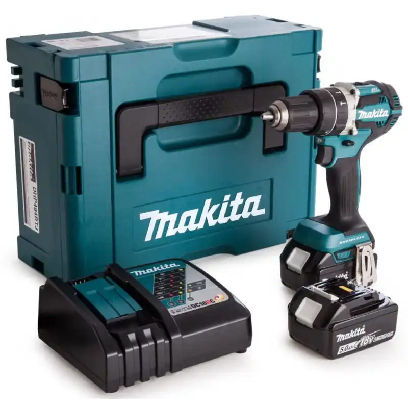 Online Kaufen Makita DHP484RTJ Akku-Schlagbohrschrauber Li-ion (18V/2x5,0 Ah) Makpac