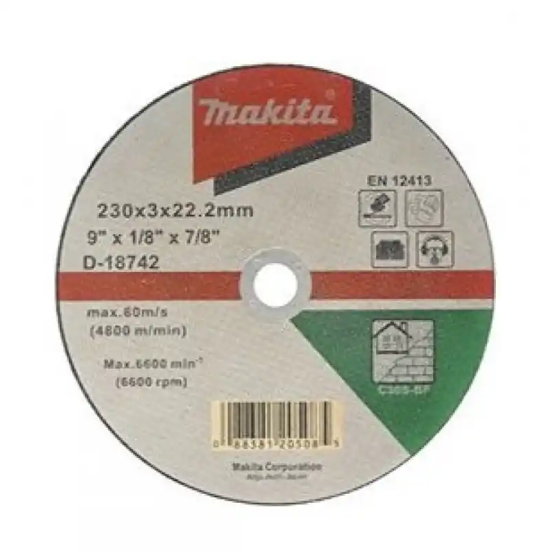 Neuheit MAKITA Stein-und Betonschleifscheiben 230 x 3 x 22,23 mm D-18742
