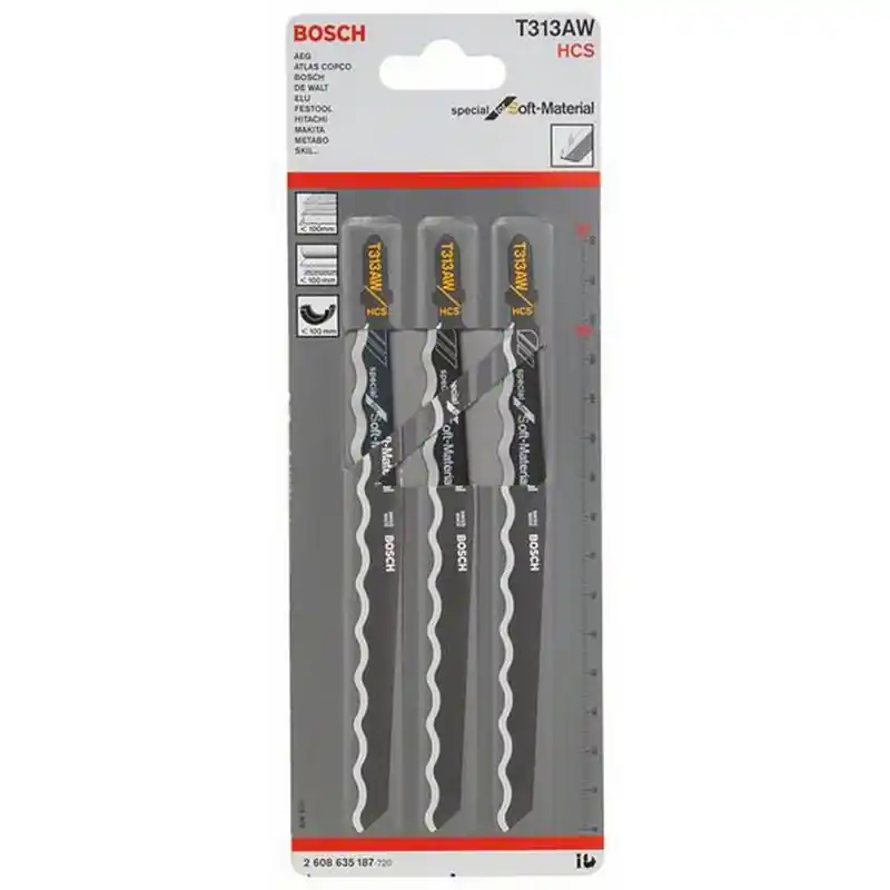 Bestpreis BOSCH T 313 AW Special for Soft Material Stichsägeblatt 3 Stck. 2608635187